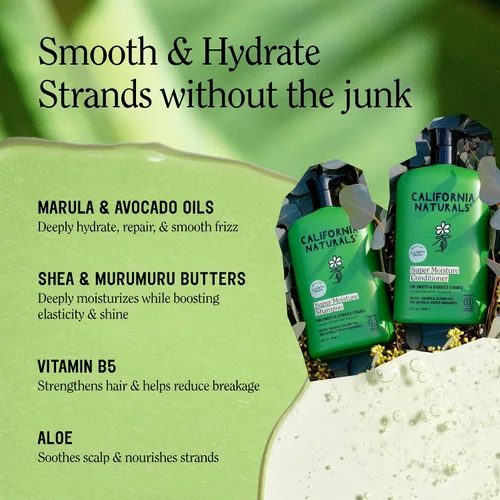 Miniatura 5 de California Naturals Eucalyptus Breeze - Juego de champú y acondicionador súper hidratante para cabello seco dañado, hidratación, cuero cabelludo