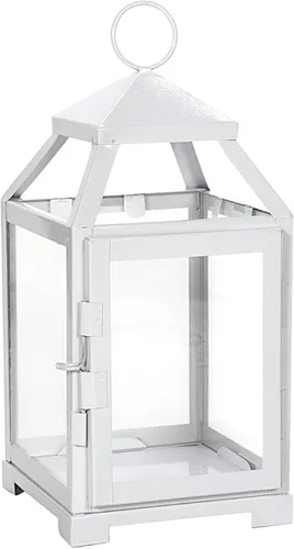 Miniatura 13 de Hosley's Farol estilo clásico, de 12 pulgadas de alto, de hierro y vidrio Regalo ideal para celebraciones, fiestas, bodas, Aromaterapia y Spa.