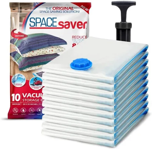 Spacesaver - Bolsas de almacenamiento al vacío - Para ropa, edredones, mantas, ropa de cama - Sello de compresión para almacenamiento en armarios +