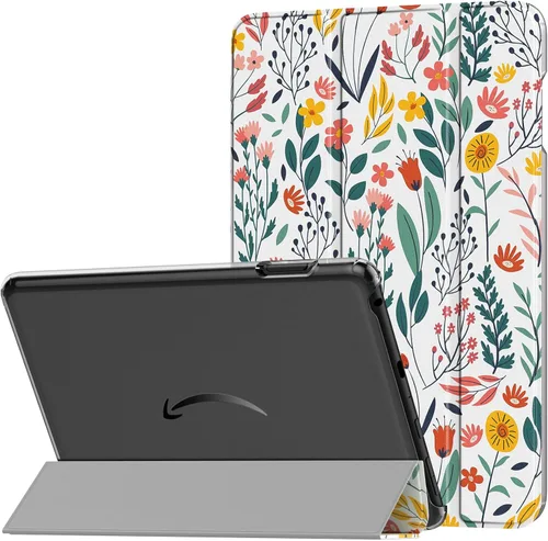 Miniatura 15 de MoKo Funda para tableta Amazon Kindle Fire HD 8 y 8 Plus (12/10ª generación, 2022/2020), funda de piel sintética con soporte triple y carcasa azul