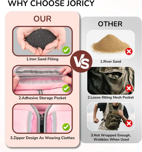 Miniatura 2 de Chaleco con peso ajustable para mujer, 5-12 libras, 9-16 libras, 17-24 libras, 23-30 libras, chaleco de peso con rayas reflectantes, chaleco de Rosa