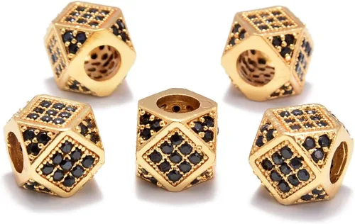 Miniatura 9 de AD Beads Pulsera de cuentas de zircón con tachuelas de strass