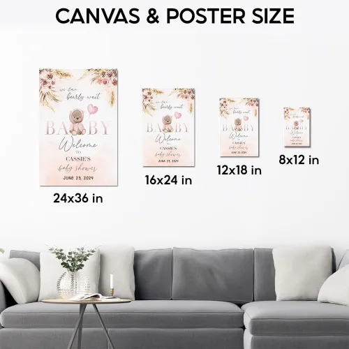 Miniatura 5 de Letrero de bienvenida personalizado para baby shower, letrero de bienvenida para baby shower con osito de peluche, póster personalizado de osito