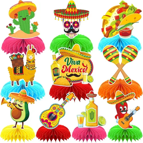 Miniatura 13 de 10 piezas de centros de mesa de panal de abeja de San Valentín para la mesa, decoraciones de San Valentín, centro de mesa de panal, centros de mesa