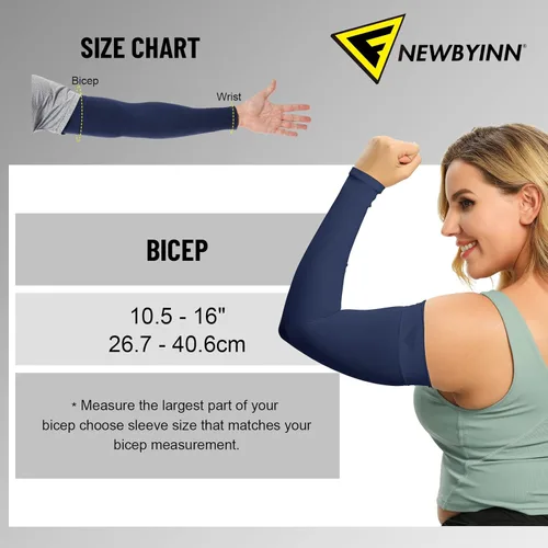 Miniatura 2 de Newbyinn Mangas de brazo para hombres y mujeres, talla L a XL, manga de protección solar UV para cubrir tatuajes, funda de compresión refrescante 2