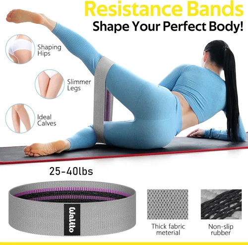 Miniatura 5 de WALITO 8Pcs Barbell Pad Set for Hip Thrust - Squat Pad,Gym Accessories for Women with Bar Bad,Bench Press, with Gym Ankle Straps,Resistance Bands