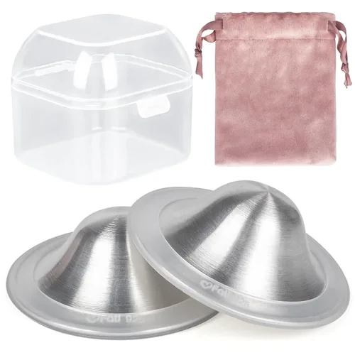 Las Tazas de Lactancia Originales Plateadas, Cubiertas de Pezón para Amamantar, Escudos de Pezón para Lactancia de Recién Nacidos, Protectores de