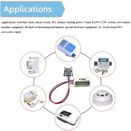 Miniatura 6 de Batería de litio CR14250SE de 3 V de 12 AA de 1000 mAh para fuente de alimentación de respaldo FDK 1747-BA con enchufe negro