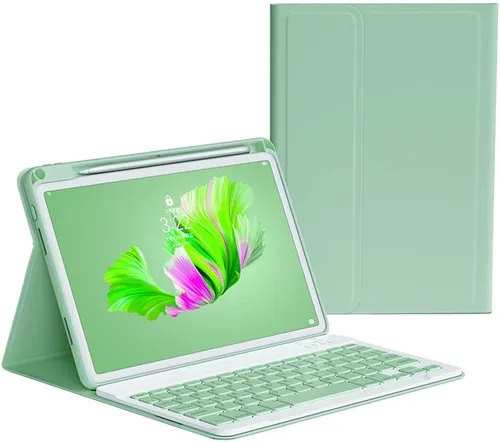 Miniatura 15 de kaitesi Funda para teclado para iPad 9ª 8ª 7ª generación 10.2/ Air 3ª generación Pro 10.5, cubierta inteligente de folio inteligente con teclado