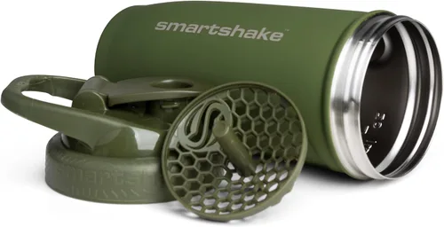 Miniatura 2 de Smartshake Reforce - Botella mezcladora de proteínas de acero inoxidable, sin aislamiento, unisex, para gimnasio, botellas agitadoras de metal, 30.4