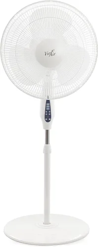 Miniatura 3 de Vie Air Ventilador de soporte oscilante de 3 velocidades de 16 pulgadas con temporizador de 7.5 horas, 1400 RMS y control remoto (blanco)