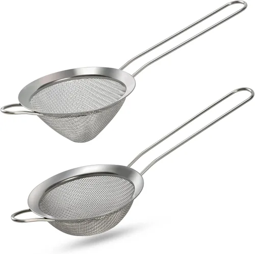 Miniatura 10 de Luckyiren Colador de malla fina de acero inoxidable 304 de alta calidad, colador, tamiz y filtro multiusos para arroz, jugo, quinua, harina