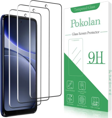 Miniatura 16 de Pokolan Paquete de 3 protectores de pantalla de privacidad para Motorola Moto G Power 5G 2025, película de vidrio templado privado anti espía