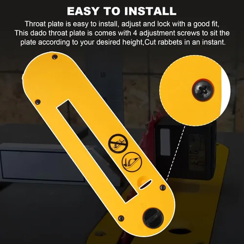Miniatura 3 de DWE7402DI - Accesorios para sierra de mesa, placa de garganta para sierra de mesa DeWalt de 10 pulgadas, hojas de Dado para sierra de mesa DeWalt