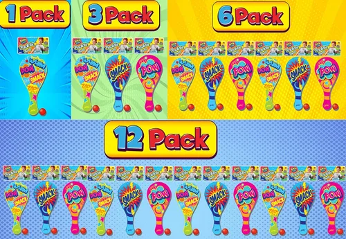 Miniatura 2 de Kool N' Fun - Bola de remo de plástico con cuerda adjunta (1 pala) por JARU. Juguetes clásicos retro para niños y adultos, niños y niñas. Juego