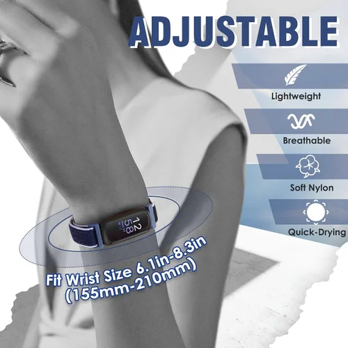 Miniatura 5 de Bcuckood Correa de nailon compatible con Fitbit Inspire 3/2/HR/Fitbit Ace 3/2, correa deportiva de nailon suave, transpirable, ajustable, correa