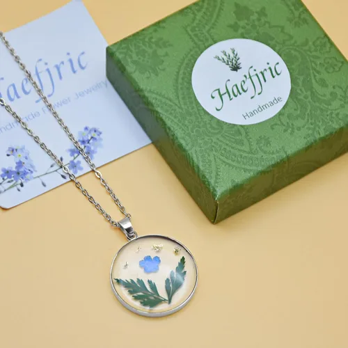 Miniatura 131 de Pressed Flower Necklace Gift for Women Personalized Handmade Necklaces Birth Flower Necklace