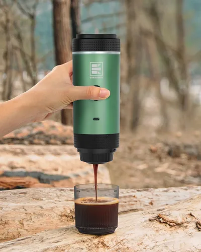 Miniatura 2 de Máquina de Espresso Eléctrica Portátil, Cafetera de Coche para Viajes y Campamento, Cafetera a Batería Compatible con Café Molido y Cápsulas NS