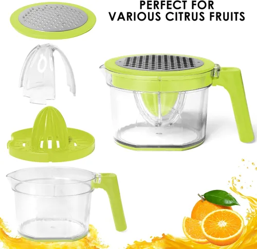 Miniatura 7 de Exprimidor de limón, exprimidor de manos de cítricos multifuncional, exprimidor de limón y lima con mango de agarre cómodo desmontable, capacidad