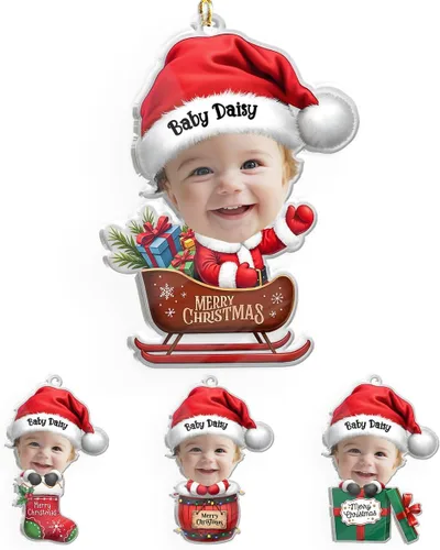 Miniatura 23 de Adorno de rana personalizado con estilo de joyería, adorno acrílico 2024 para niña, mujer, mamá, ideas de regalo de Navidad, decoración de árbol
