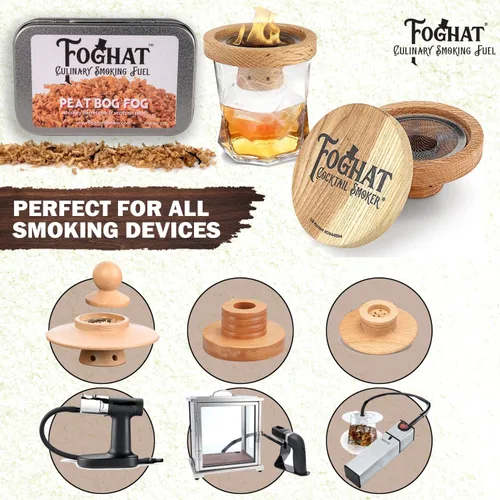 Miniatura 5 de Chips de madera para ahumar cócteles, virutas de niebla de turba de whisky de 4 onzas para ahumador, whisky y bebidas, chips de madera culinaria