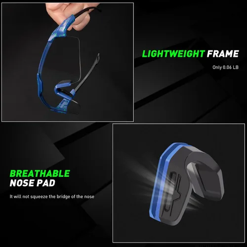 Miniatura 5 de SCVCN Gafas de ciclismo fotocromáticas para hombres y mujeres, UV400, gafas deportivas para jóvenes, a prueba de viento, para béisbol, golf 45/46 EU