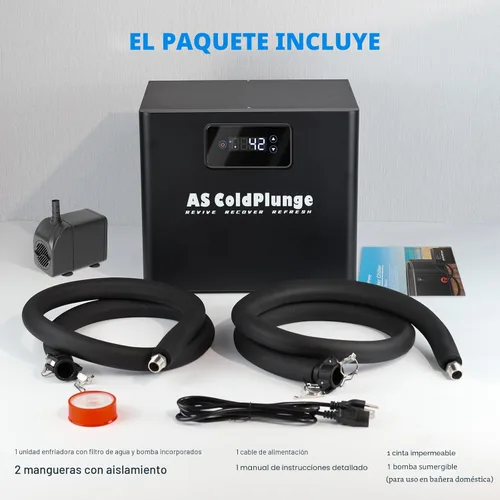 Miniatura 8 de AS ColdPlunge Enfriador de Agua para Baños de Hielo para Sumersión Fría, Enfriador de Sumersión Fría de 1/3 HP con Filtro Integrado y Bomba, Bomba