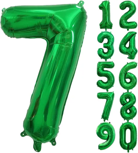 Globos verdes de fiesta con el número 7, globo grande de 40 pulgadas para juegos del día de San Patricio, decoración de cumpleaños, suministros de