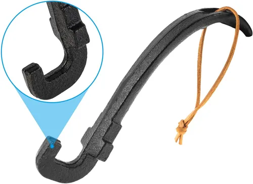 Miniatura 3 de AJinTeby Elevador de parrilla de hierro fundido universal para la mayoría de las parrillas de carbón, gas, compatible con parrillas BGE, se adapta a