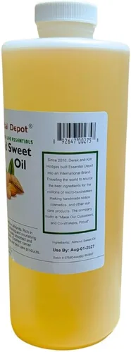 Miniatura 4 de Essential Depot Aceite dulce de almendras PLUS FREE recipiente vacío de 2 onzas, 1 cuarto de galón, 32 onzas, recipiente de polietileno de alta