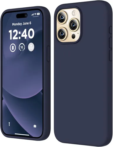 Miniatura 15 de Compatible con Funda para iPhone 15 Pro Max, Funda de Silicona Líquida, Cubierta Protectora Resistente a Golpes de Cuerpo Completo Funda Delgada