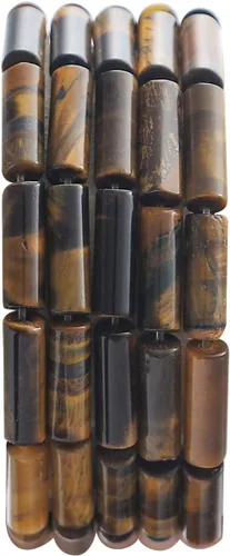 Miniatura 17 de BEADIA Cuentas de tubo de amazonita natural de 0.512 x 0.157 in, 30 cuentas cilíndricas sueltas de semi piedras preciosas para diseño de joyería