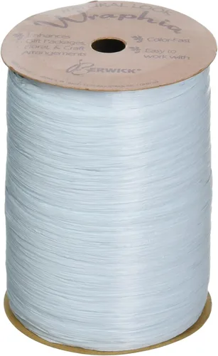Miniatura 2 de Berwick Offray Cinta de rafia mate de 1/4" de ancho, verde manzana, 100 yardas, 0.276 in