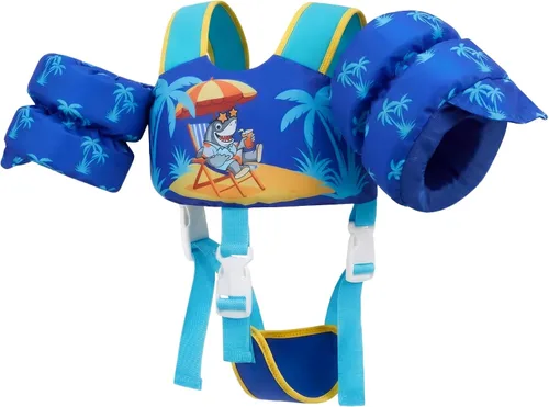 Miniatura 24 de Gogokids 2-in-1 Toddler Swim Vest Pool Floaties for Kids[CPC Certified & Remove Crotch Strap]Puddle Float Jumper 24-66 Pounds, Toddler Arm Floaties