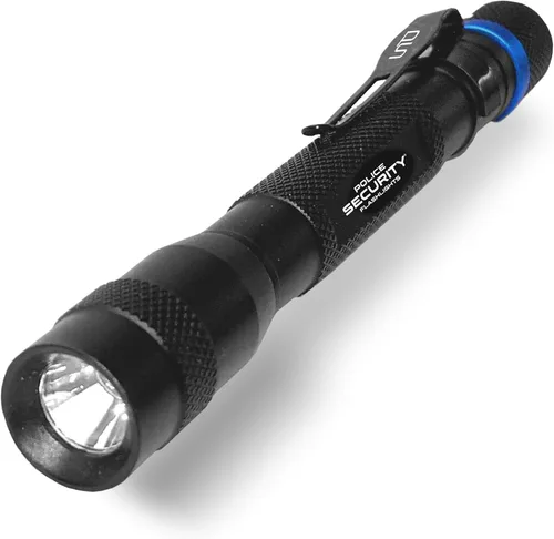 Police Security Inspector - Linterna LED de bolsillo, brillante de 120 lúmenes, mini luz de mano con clip para cinturón, compacta, resistente a los
