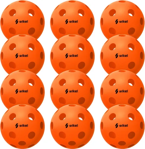 Bolas de Pickleball Srikel para Exteriores - Bolas de Pickleball Aprobadas por USAPA, Diseño Roto-Moldeado Sin Costuras para Durabilidad, 4 Paquetes
