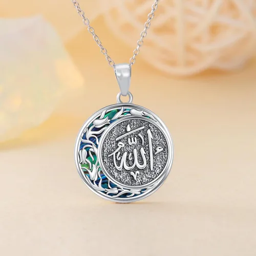 Miniatura 28 de PROESS Collar de plata de ley Hamsa Fátima collar de elefante, colgante de ojo azul, joyería para hombres, mujeres, niñas y niños