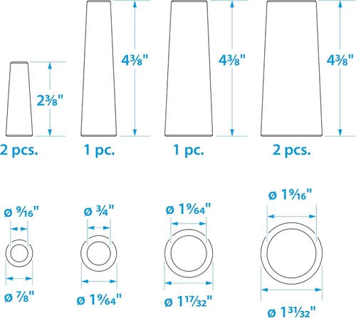 Miniatura 2 de Seachoice Surtido de tapones de madera de 1/2-2 pulgadas, juego de 6