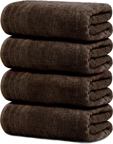 Miniatura 20 de Tens Towels Paquete de 4 toallas de baño extra grandes de 30 x 60 pulgadas, 100% algodón, más grandes y ligeras, más rápidas de secar, súper suaves