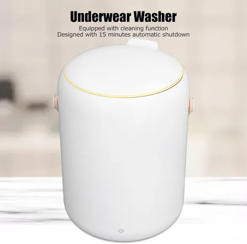Miniatura 2 de Mini lavadora portátil inteligente para ropa interior, capacidad de 2.8 litros para ropa de bebé, ropa pequeña Ligero para apartamento, Blanco