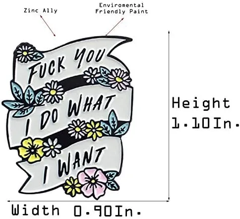 Miniatura 2 de Flairs New York - Broche de solapa esmaltado hecho a mano, I Do What I Want