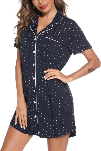 Miniatura 5 de Leikar Camisón de maternidad para mujer, pijama de lactancia de manga larga