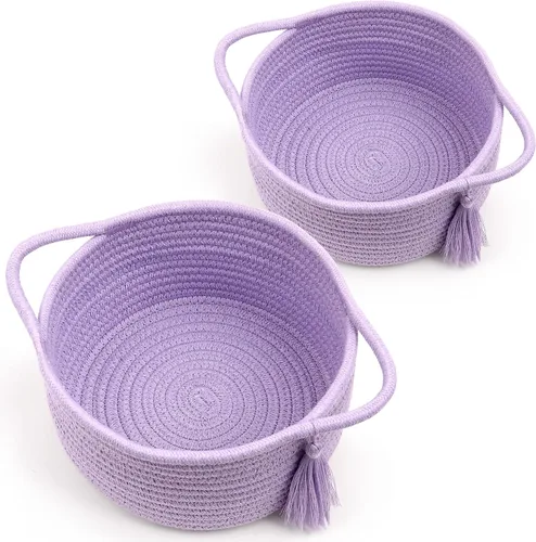 Miniatura 15 de Cestas de regalo grandes vacías para llenar, bonita canasta tejida para adolescentes, mujeres, baby shower, cubo de juguetes pequeño decorativo