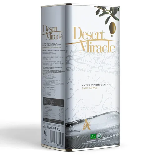 Miniatura 2 de DESERT MIRACLE Aceite de oliva marroquí rico en polifenoles prensado en frío, aceite de oliva virgen extra con altos polifenoles, orgánico, primer