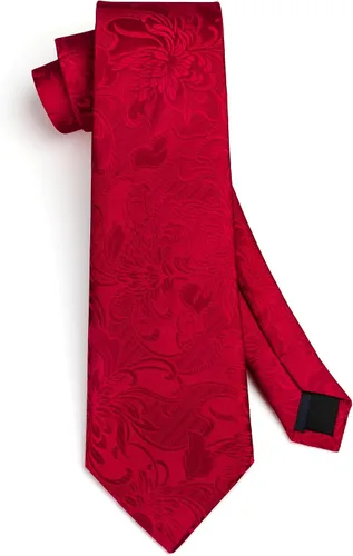 Miniatura 247 de Corbatas florales tejidas clásicas para hombre, corbata cuadrada de bolsillo, corbatas formales para hombres, boda con pañuelo