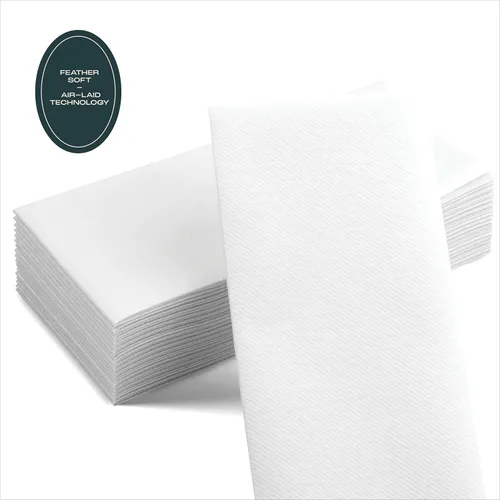 Miniatura 5 de Paquete de 200 toallas desechables de lino para invitados, 12 x 17 pulgadas, servilletas de baño de mano, hechas en Estados Unidos, servilletas