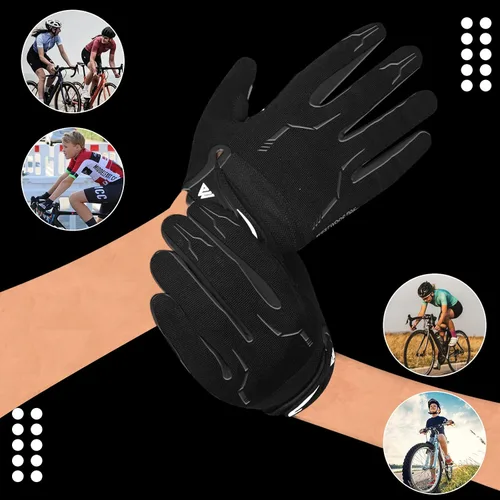 Miniatura 4 de WESTWOOD FOX Guantes de ciclismo para hombre, guantes de BMX de dedo completo y bicicleta de montaña con pantalla táctil, MTB, agarres