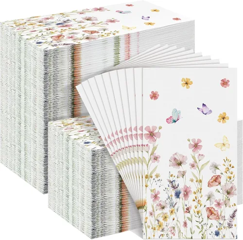 Miniatura 17 de Jetec 100 servilletas de papel de playa costeras para baño, desechables, para invitados, náutico, océano, mar, azul, estrella de mar, toallas