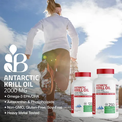 Miniatura 3 de Bronson Antarctic Krill Oil 2000mg with Omega-3s EPA, DHA, Astaxanthin and Phospholipids 60 Softgels