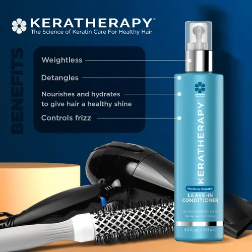 Miniatura 2 de Keratherapy Acondicionador hidratante sin enjuague en aerosol con infusión de queratina, 8.5 onzas líquidas, acondicionador hidratante sin enjuague